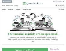 Tablet Screenshot of greenbacklabs.com